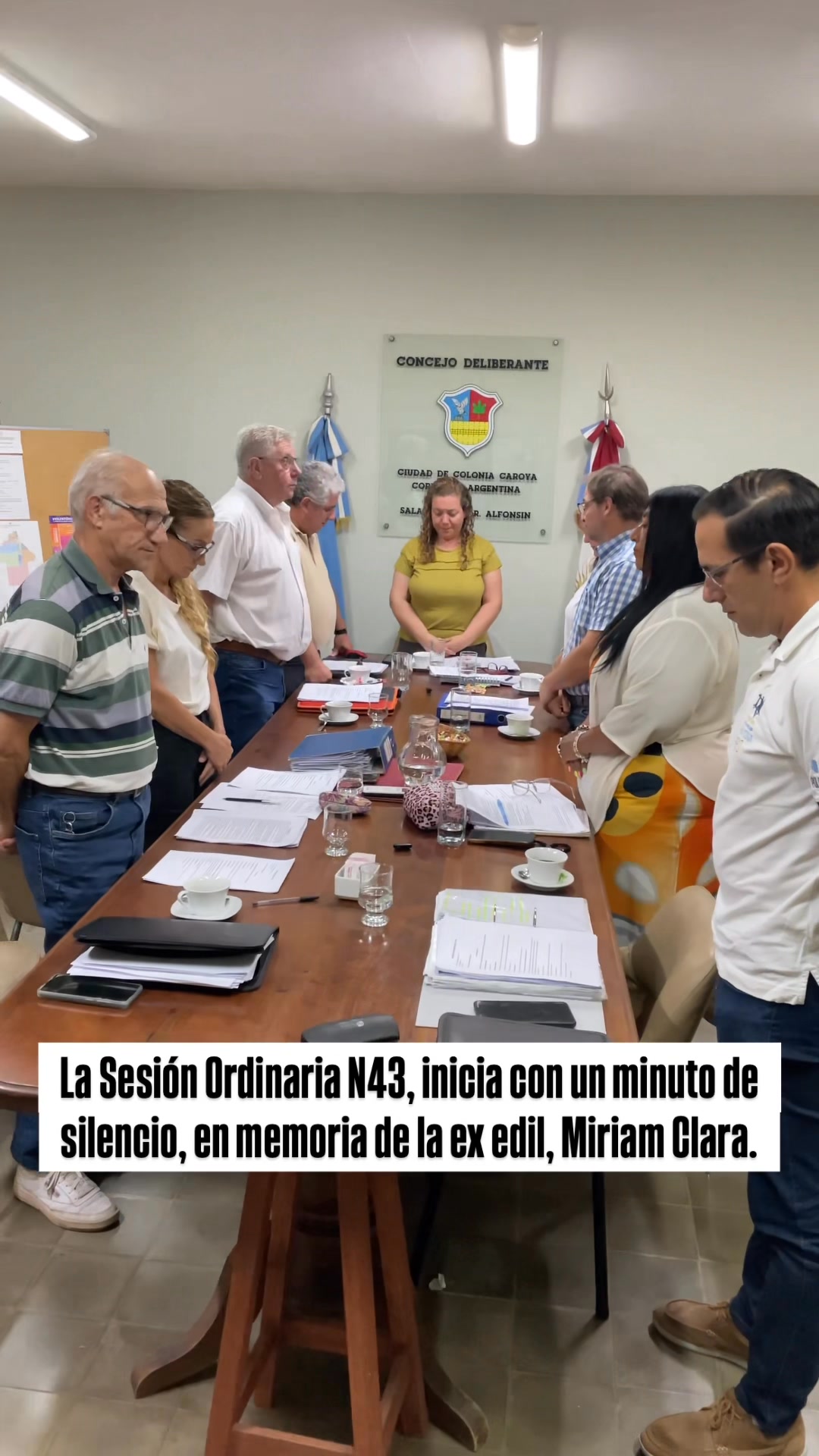 La Sesión Ordinaria N43, comenzó con un minuto de silencio, en memoria ...
