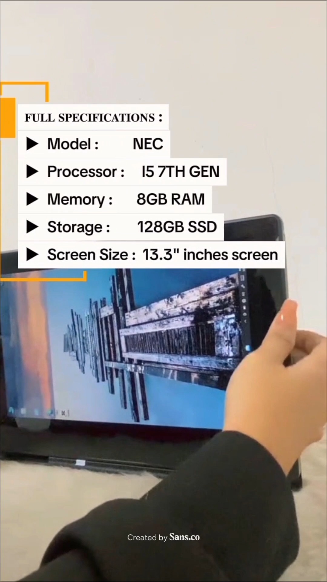 LAPTOP NEC VERSAPRO VS-5 INTEL CORE I5 7TH 8GB RAM 128GB SSD 12.5