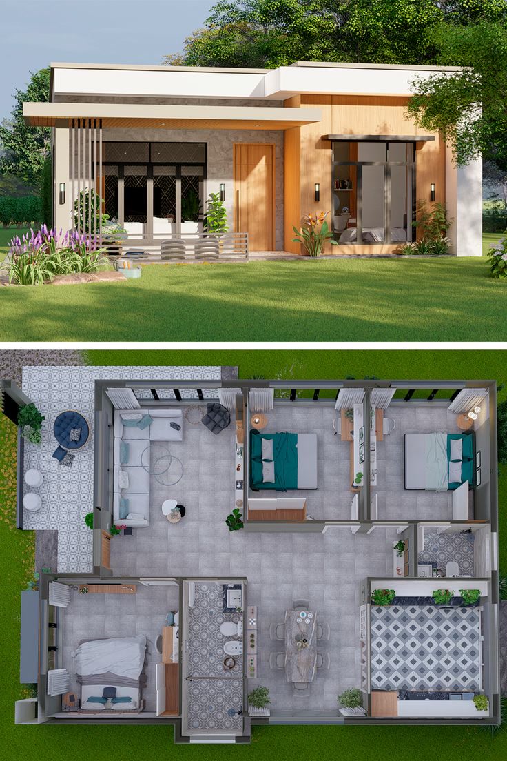 Stylish 3-bedroom house design 🏡♥️ #housedesign #dreamhome # ...