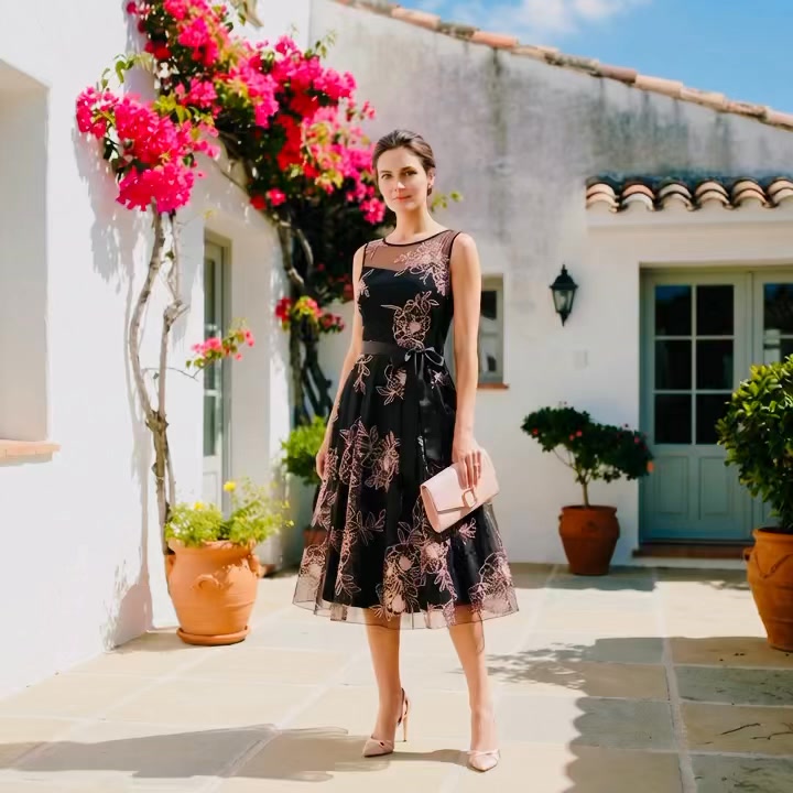 cream sequin boucle tailored midi dress – self-portrait-US #Formals A lesson in elegant Color:Teal Sapphire Outfit Ideas Dress For