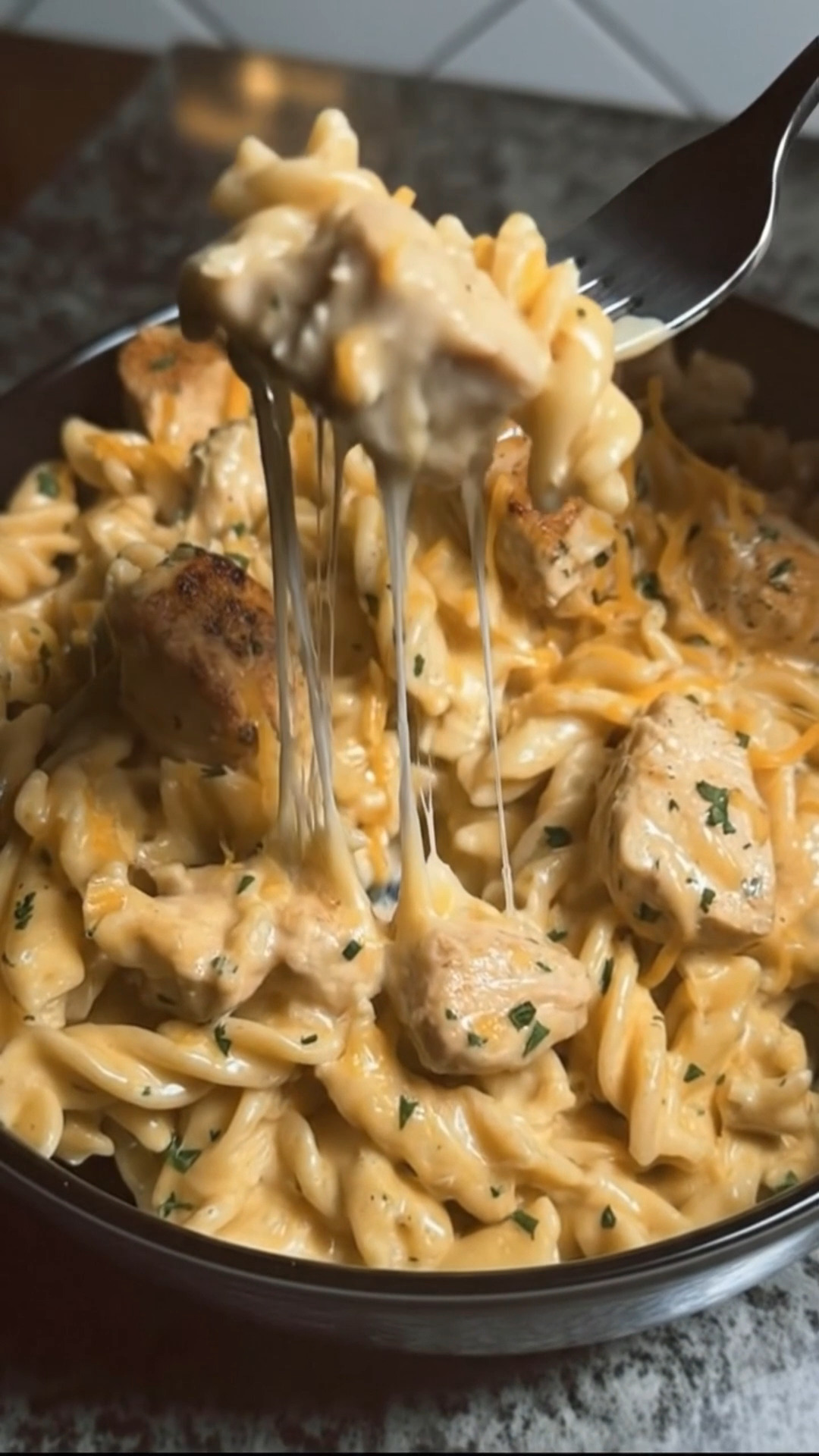 Creamy Cheddar Ranch Chicken Rotini Pasta This Creamy Cheddar Ranch ...