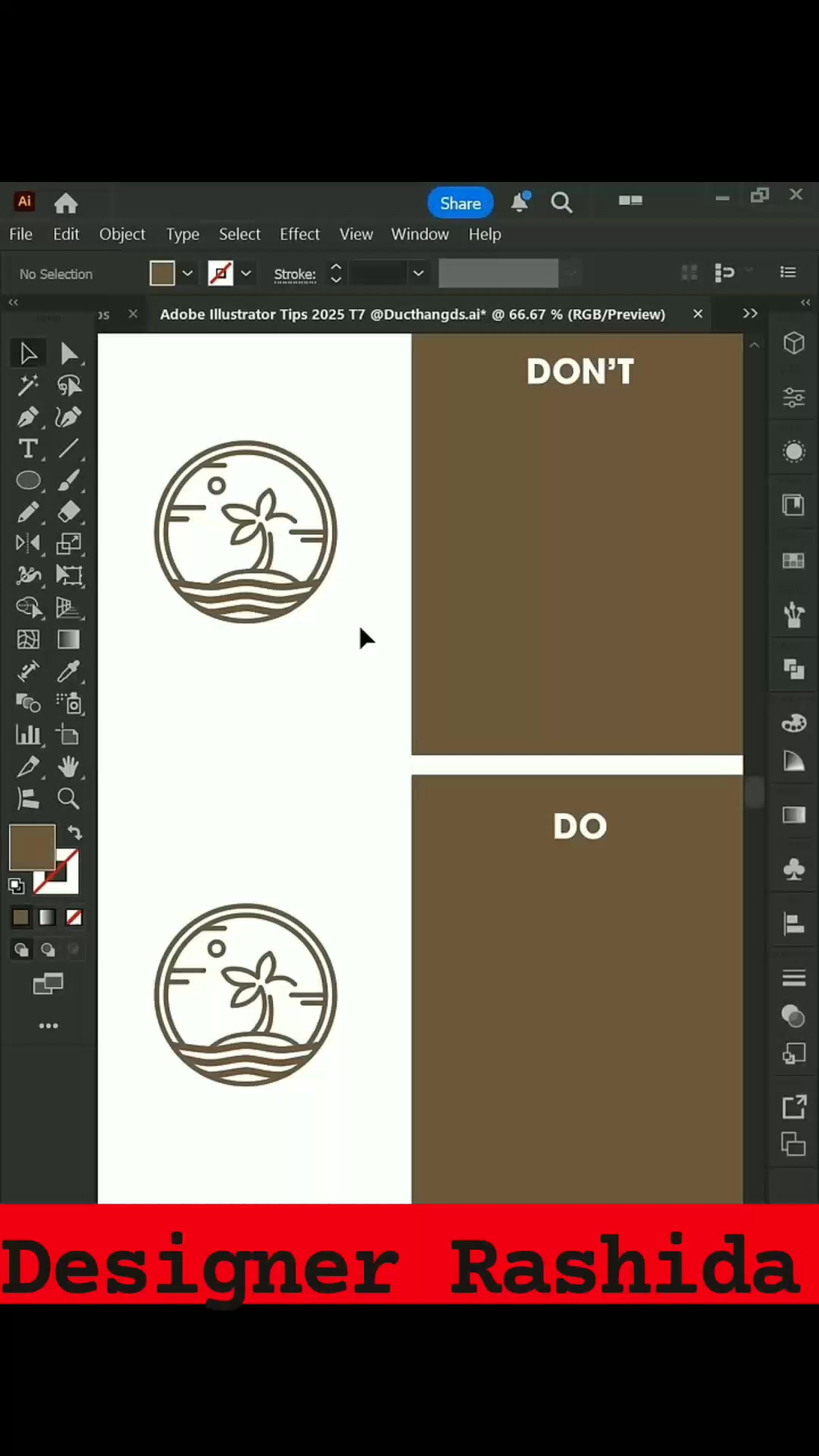 Inver Yin and Yang logo design using adobe illustrator #facebookreel # ...