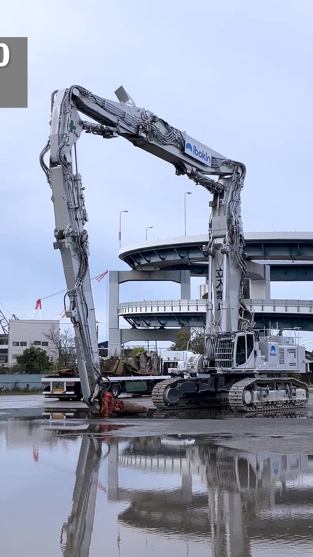 KOBELCO SK1300超ロングからセパレートブームへ組み換え！ #重機