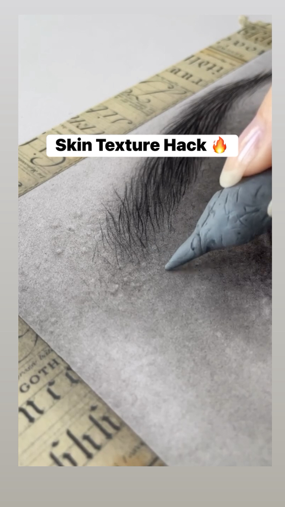 Drawing SKIN TEXTURE with Kneaded Eraser Silvie Mahdal Art. 🔥 #reelsfyp ...