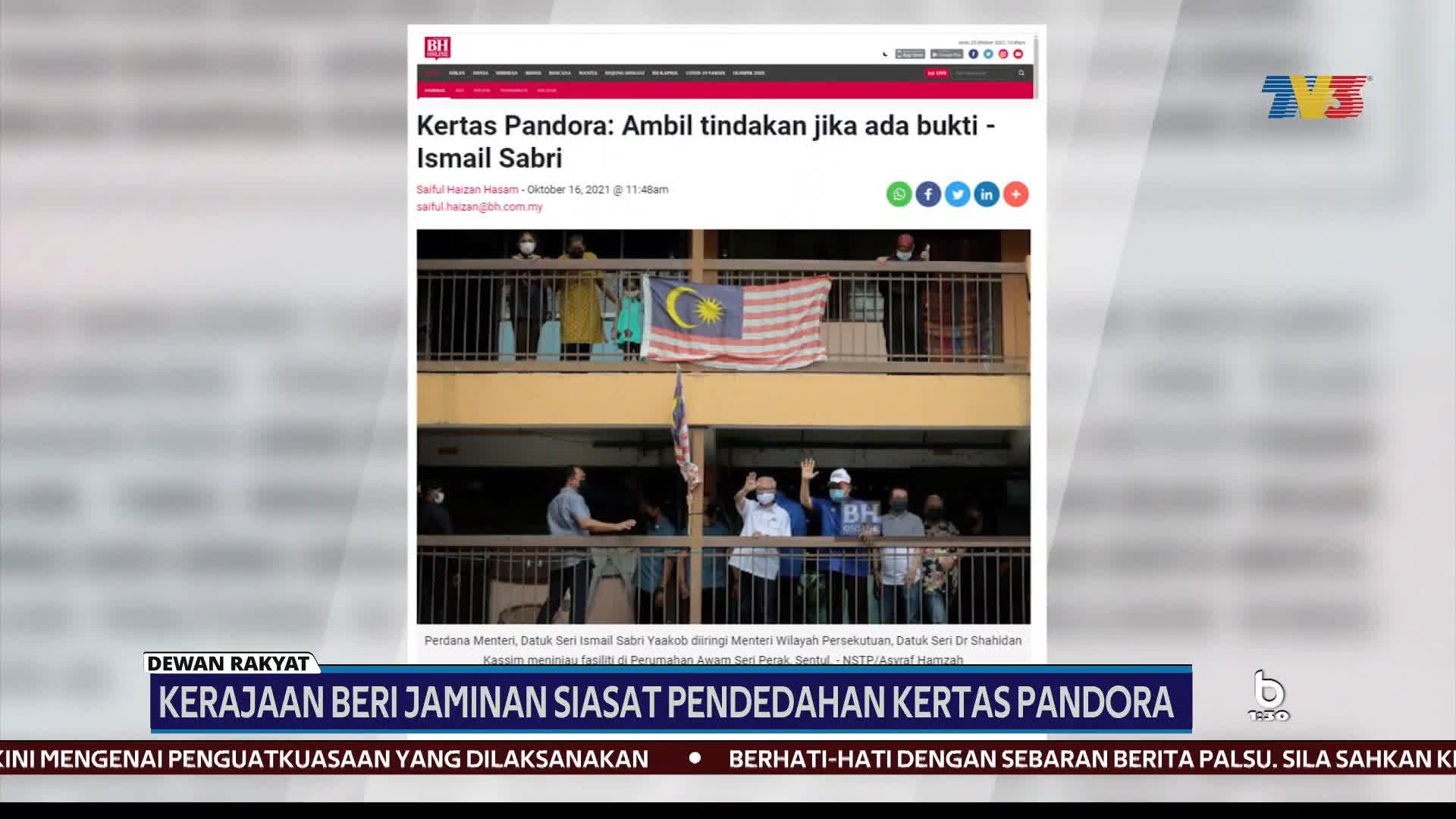 Buletin Tv3 Dewan Rakyat Kerajaan Beri Jaminan Siasat Pendedahan Kertas Pandora Facebook