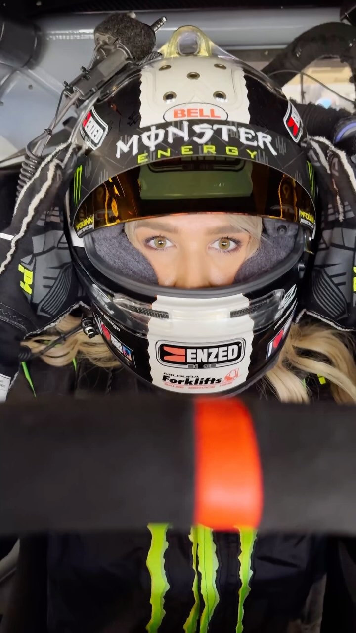 Idk who let Sarah drive but we already have a penalty 😭 @monsterenergy ...