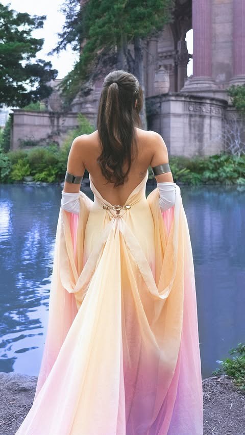 Wow @slayeas wearing our Padme Lake gown 🤩🤩 , She so beautiful 🫶🫶🫶🙏 | Molly Nguyen Design