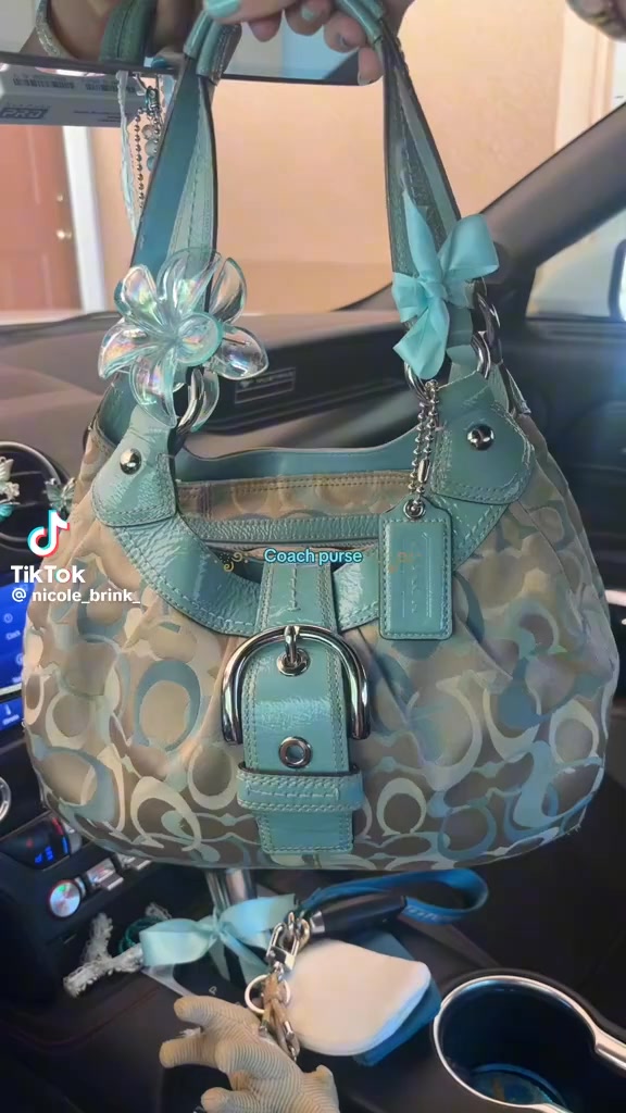 ISO!, Coach Soho Lynn Hobo bag in turquoise/lightblue/aqua 