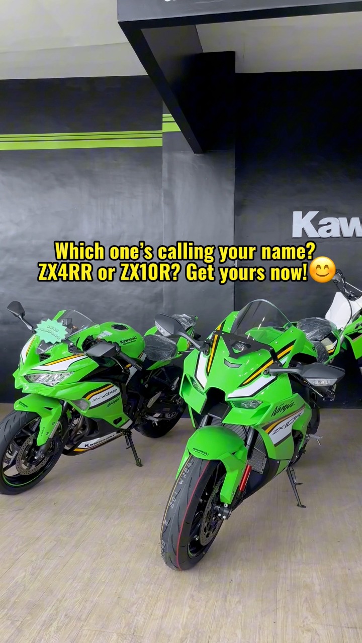 テレビ R Your choice: ZX4RR or ZX10R. Grab yours now!💚💚✨ Available here