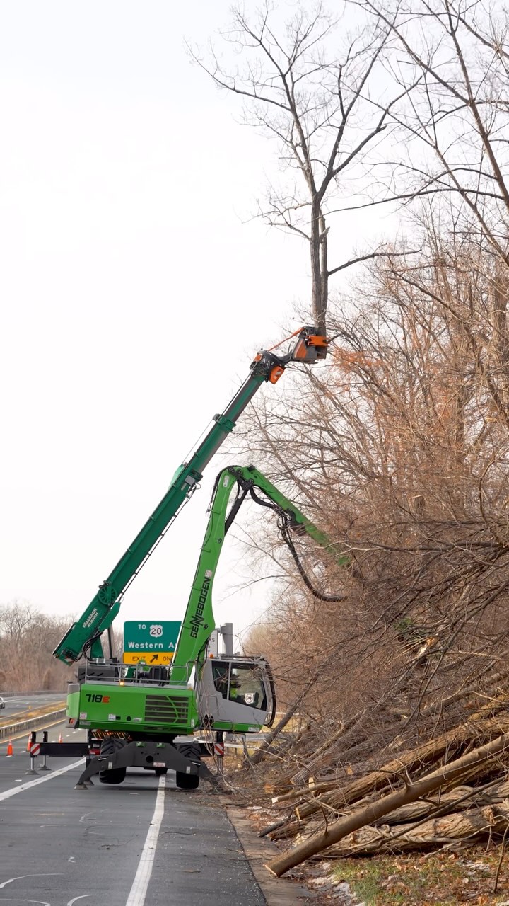 Big tree handler and little tree handler #fallbach #sennebogen718 # ...