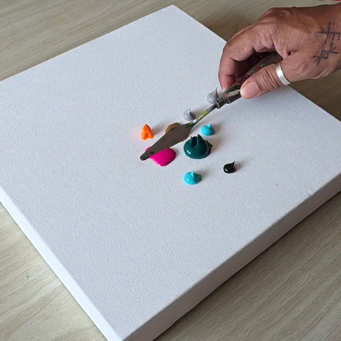 Acrylic painting technique 🎨 ️ Beautiful 😍 ️ . . . . . . . . . # ...