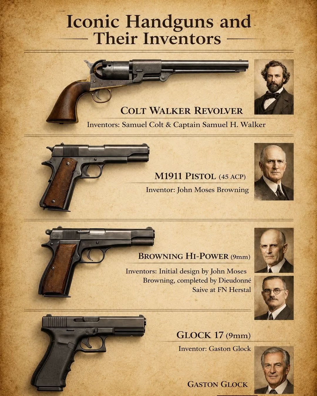 A close-up look at a stunning silver pistol. Every detail, from