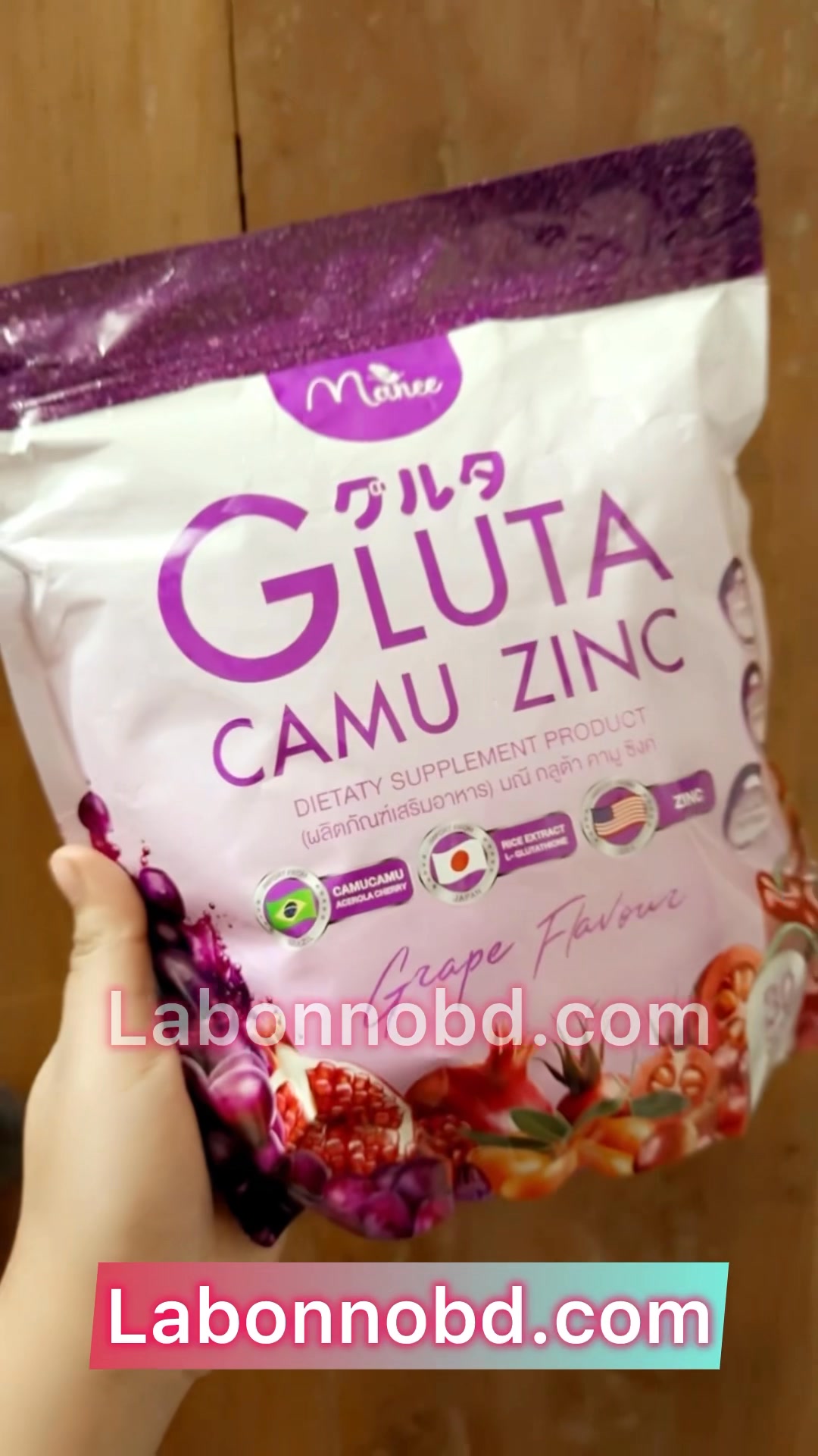 camu camu glutathione Manee Gluta Zinc – Grape Flavourবিশেষত্ব: • Camu (Acerola Cherry) – ব্রাজিল থেকে সংগ্রহিত, যা Vitamin C-এর পাওয়ার হাউজ • Rice Extract with L-Glutathione – জাপান থেকে, ত্বক ফর্সা করতে daily wellness 🧸💙📥 Vida Glow Luminous Weight:200 GM (20 Servings)