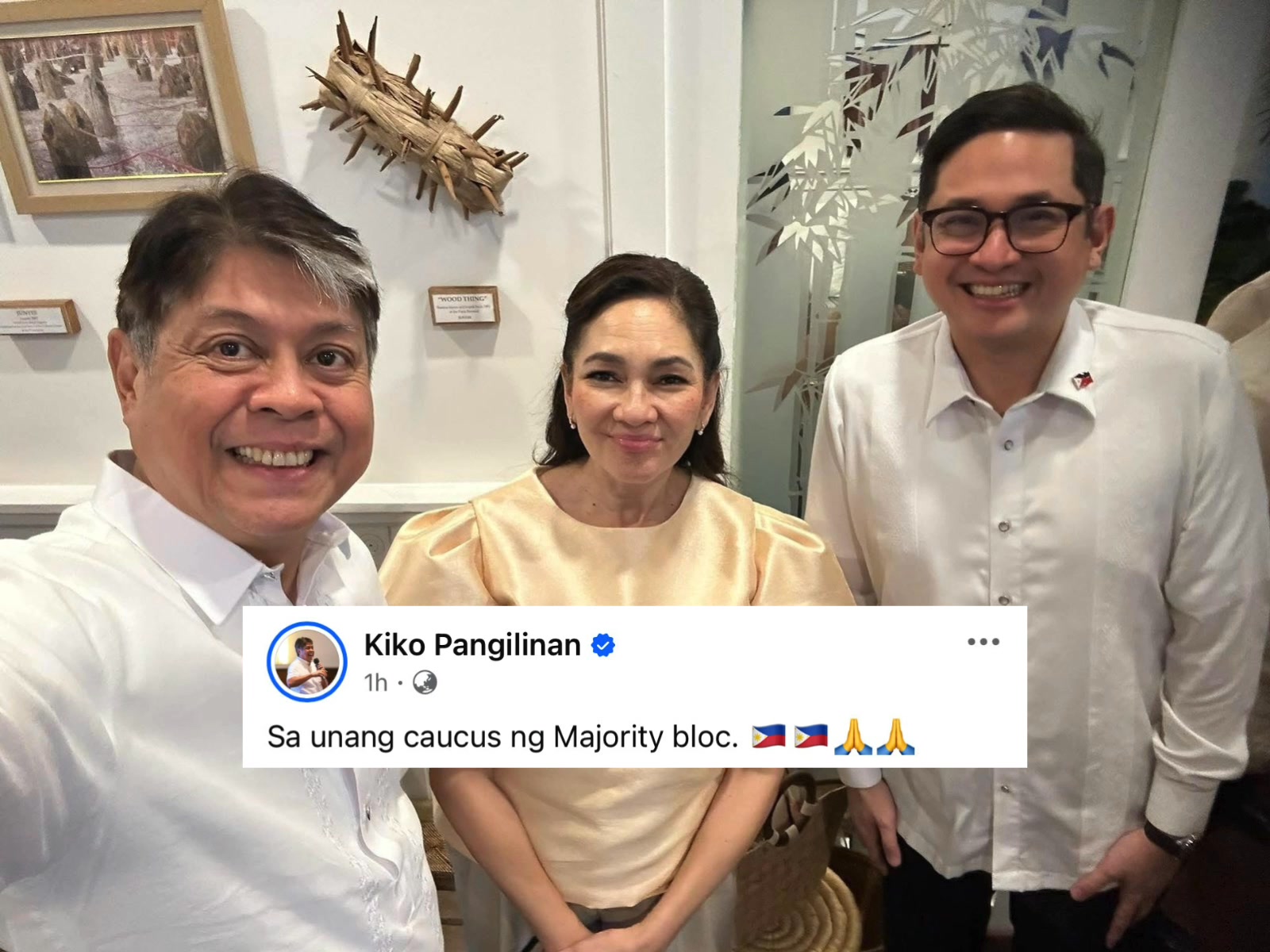 KIKO, RISA, AND BAM IN MAJORITY BLOC Sen. Kiko Pangilinan shared a ...