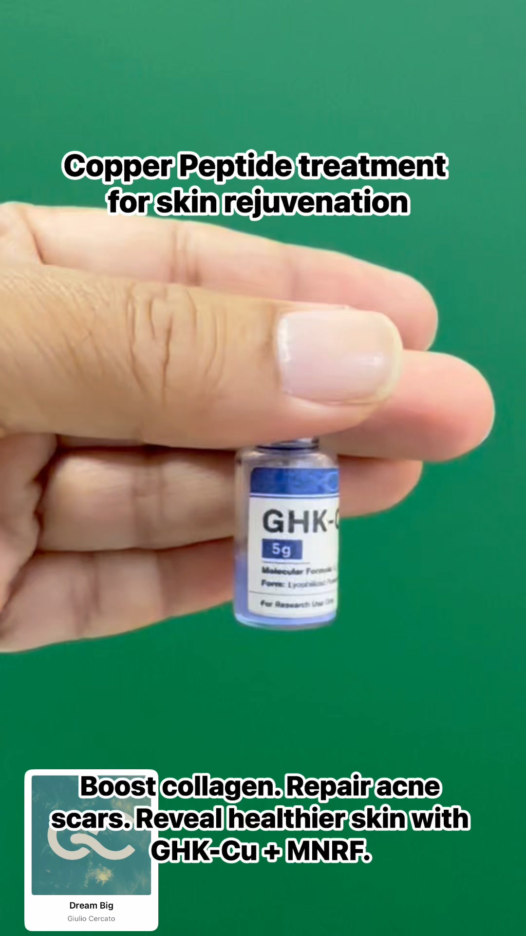 will ghk cu help acne GHK-Cu (Copper Peptide) is a regenerative peptide that supports collagen and elastin production while promoting skin repair and healing. Combined with Microneedling RF (MNRF), it may improve ENHANCED EXTENDS PEPTIDE PLATFORM Womens Health Health Goals Flavor:Tropical Sunrise