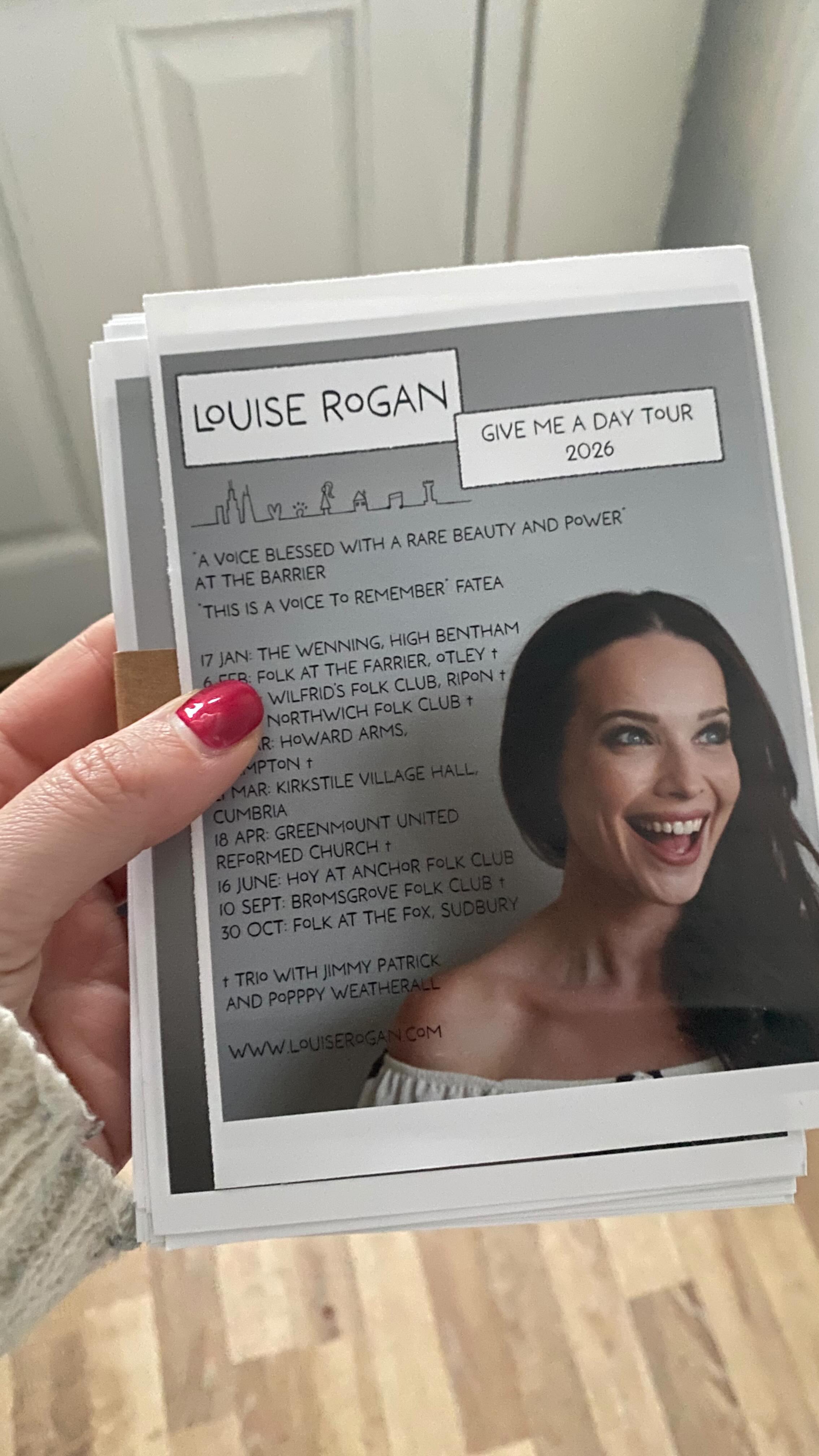 Louise Rogan - GIVE ME A DAY TOUR 6 FEB: FOLK AT THE... | Facebook