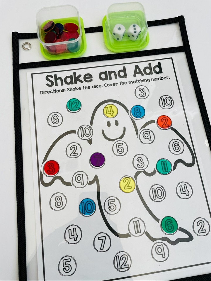 Shake and Add 👻 🎲 For the 🔗 comment: SHAKE #kindergarten #maths # ...
