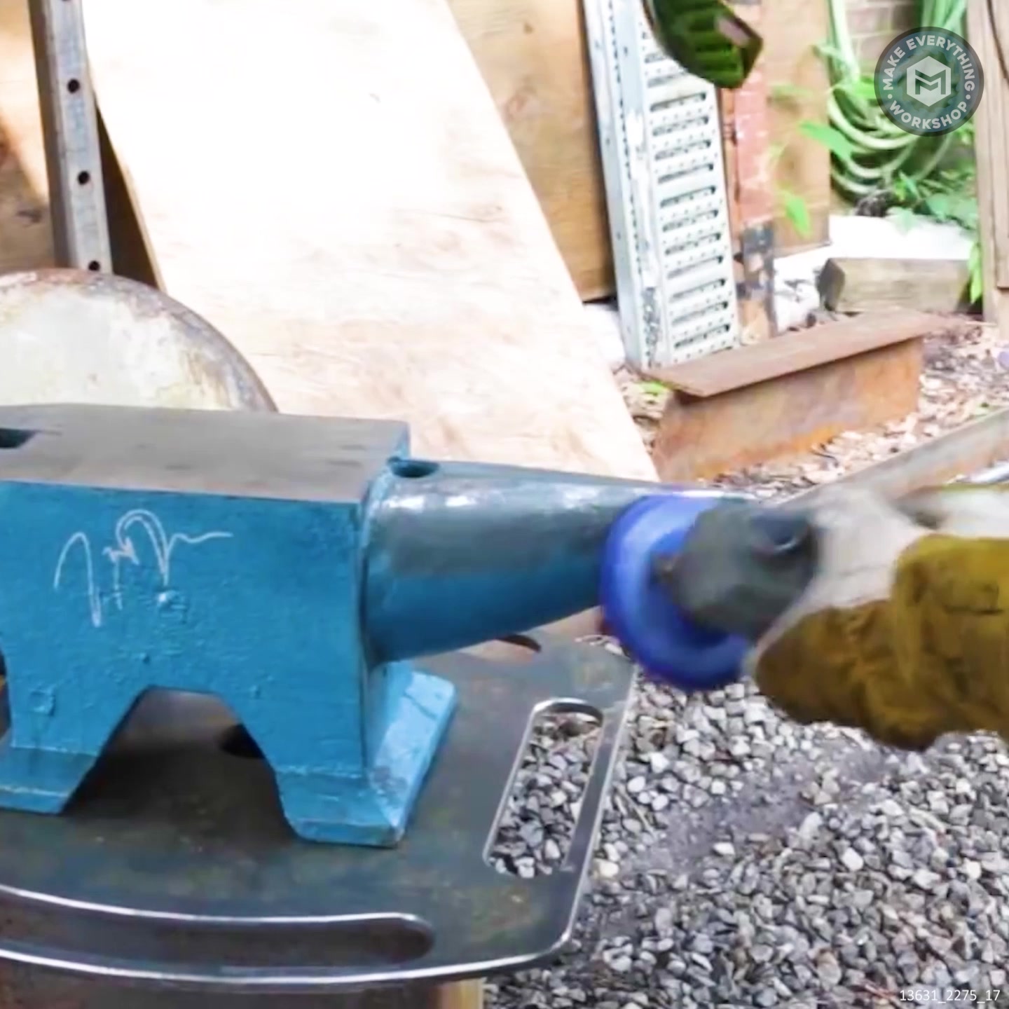 Making a Heavy Duty Anvil Stand with Hammer Storage | Make Everything ...