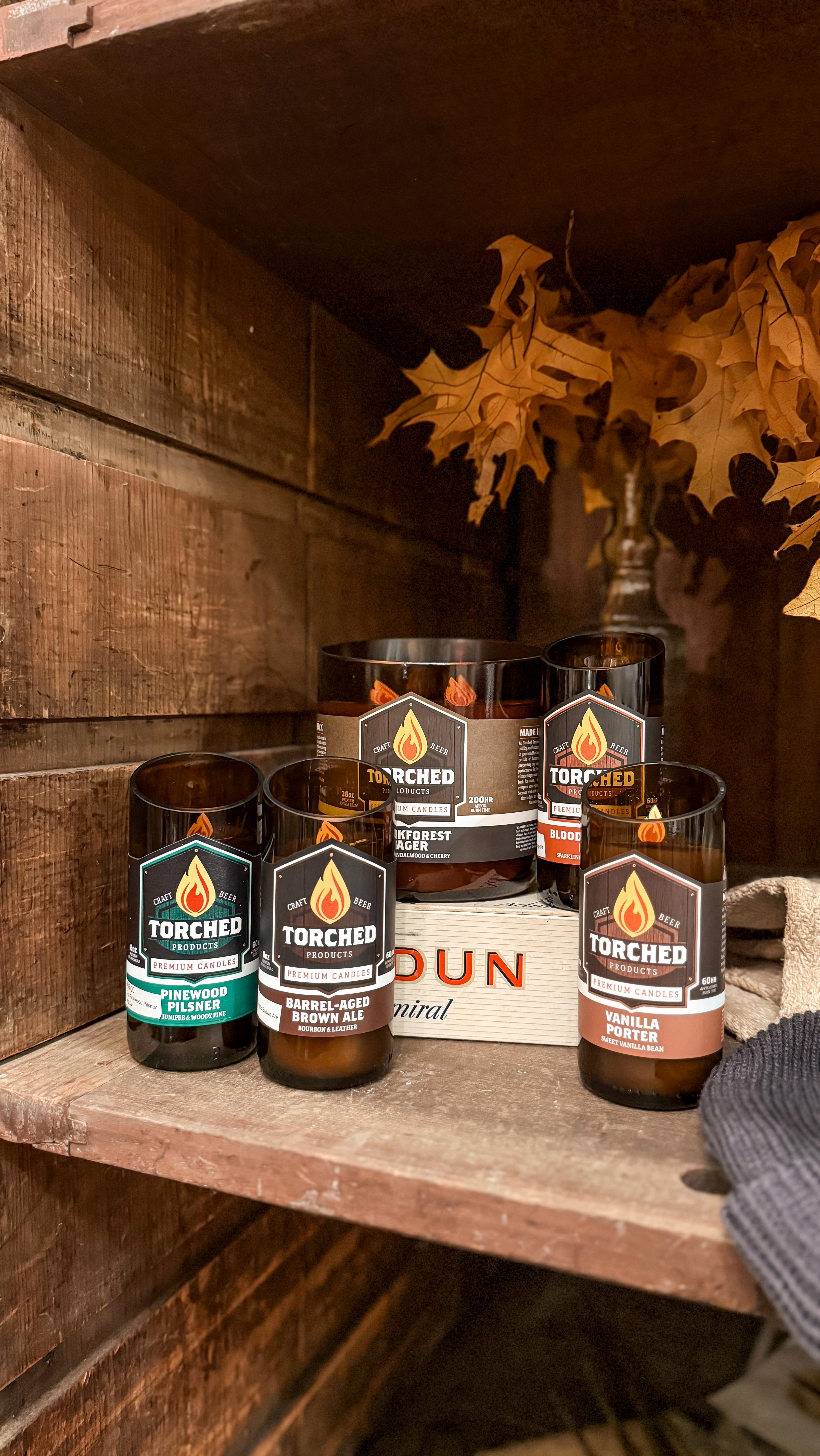 Hand-poured in recycled amber beer bottles & growlers 🍺 Each soy wax ...