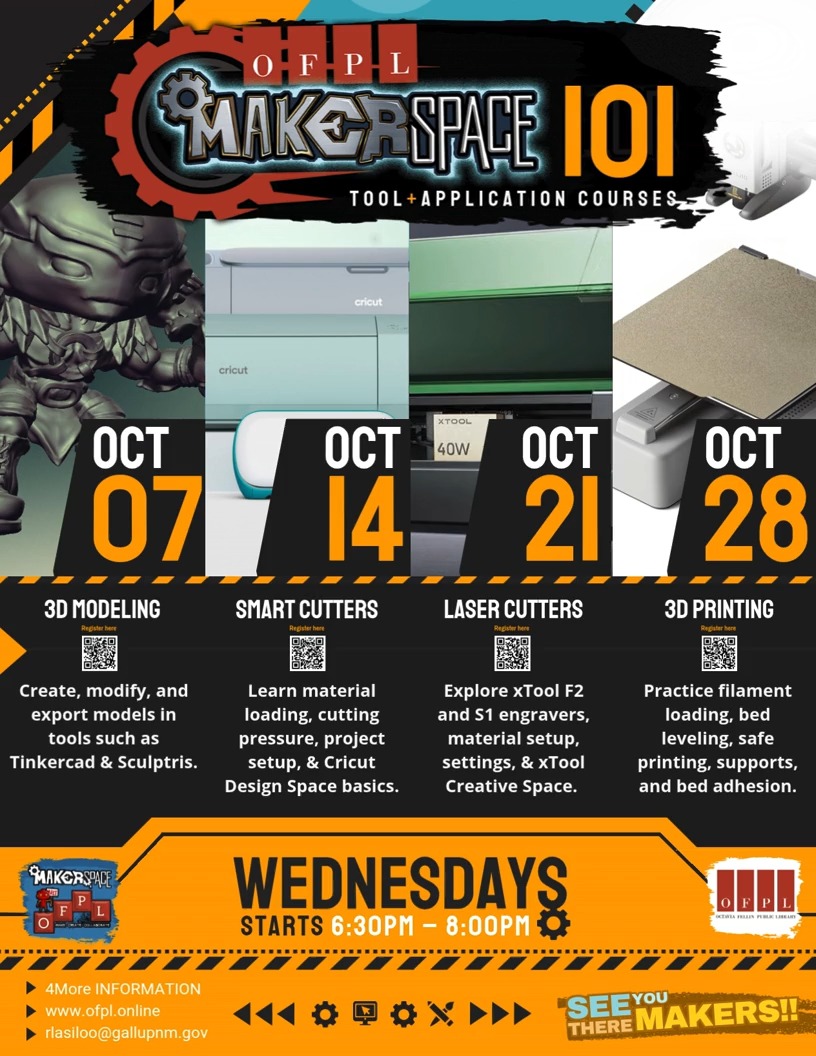MakerSpace 101 (Ages 6+) Wednesdays | 6:30-8:00 p.m. | Children