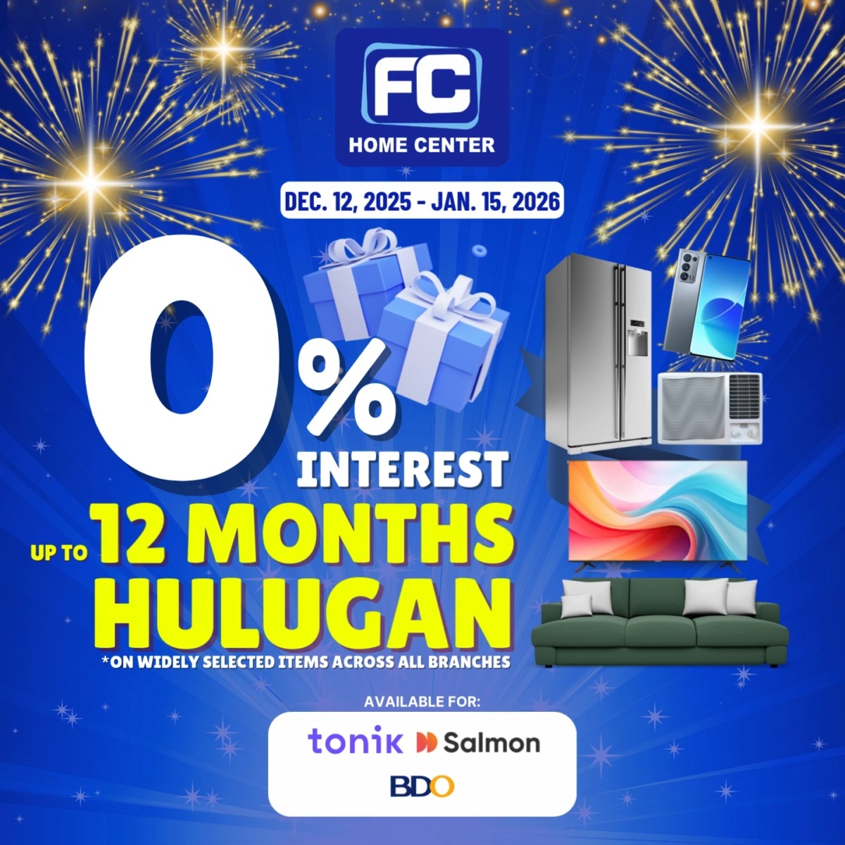 Tuloy ang 0% interest, up to 12 months hulugan this 2026! At may mga ...