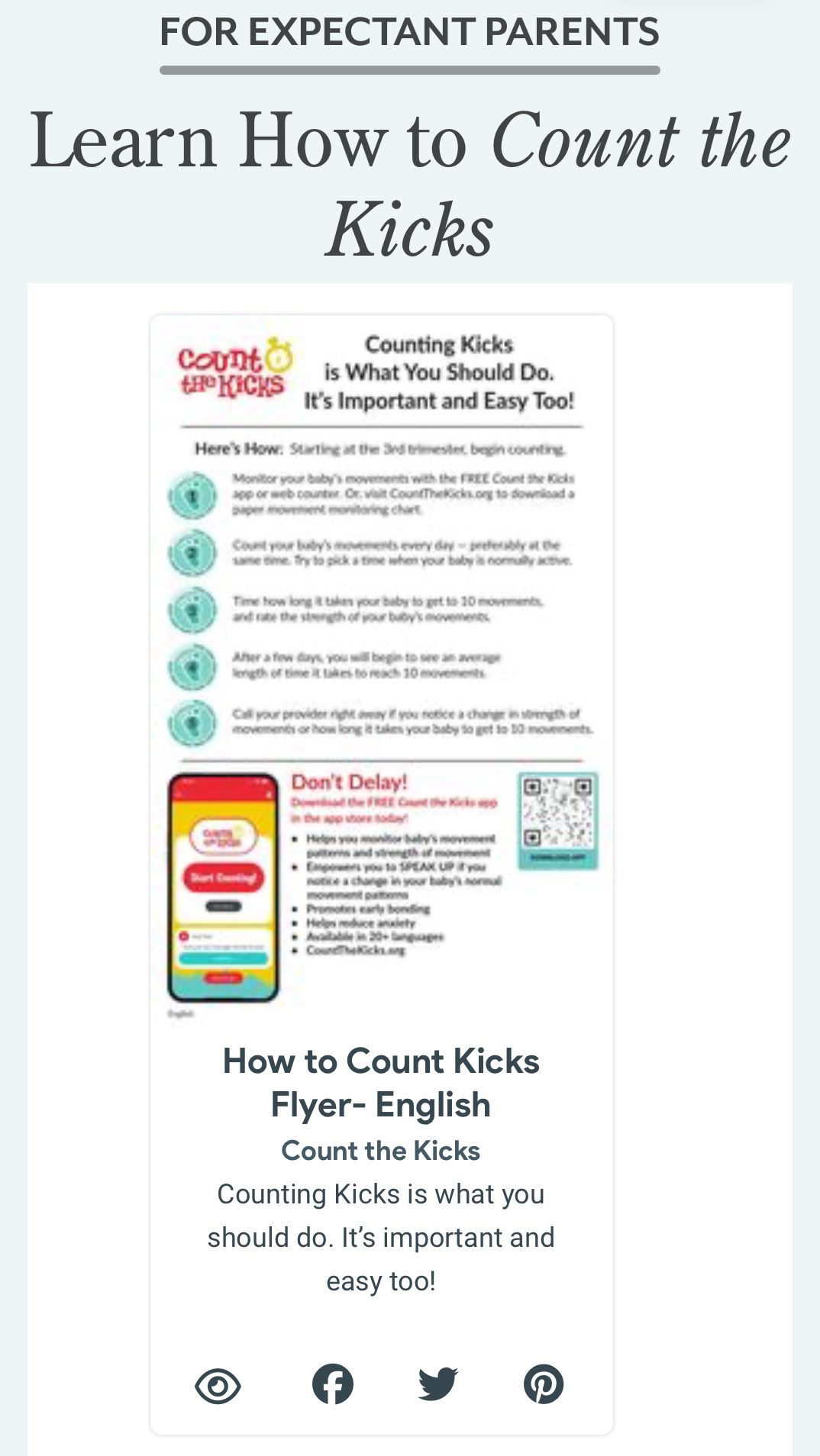 These digital flyers are a simple and accessible way to share Count the ...