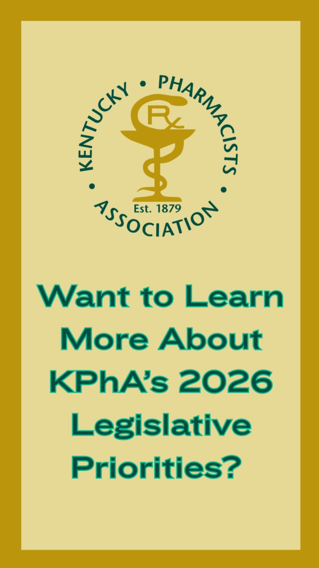 From January through April 2026, Taylor Williams, KPhA Director of ...