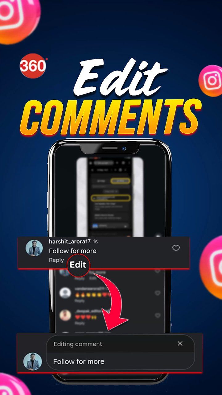 Edit Comment On Instagram #instagram #instagramupdate