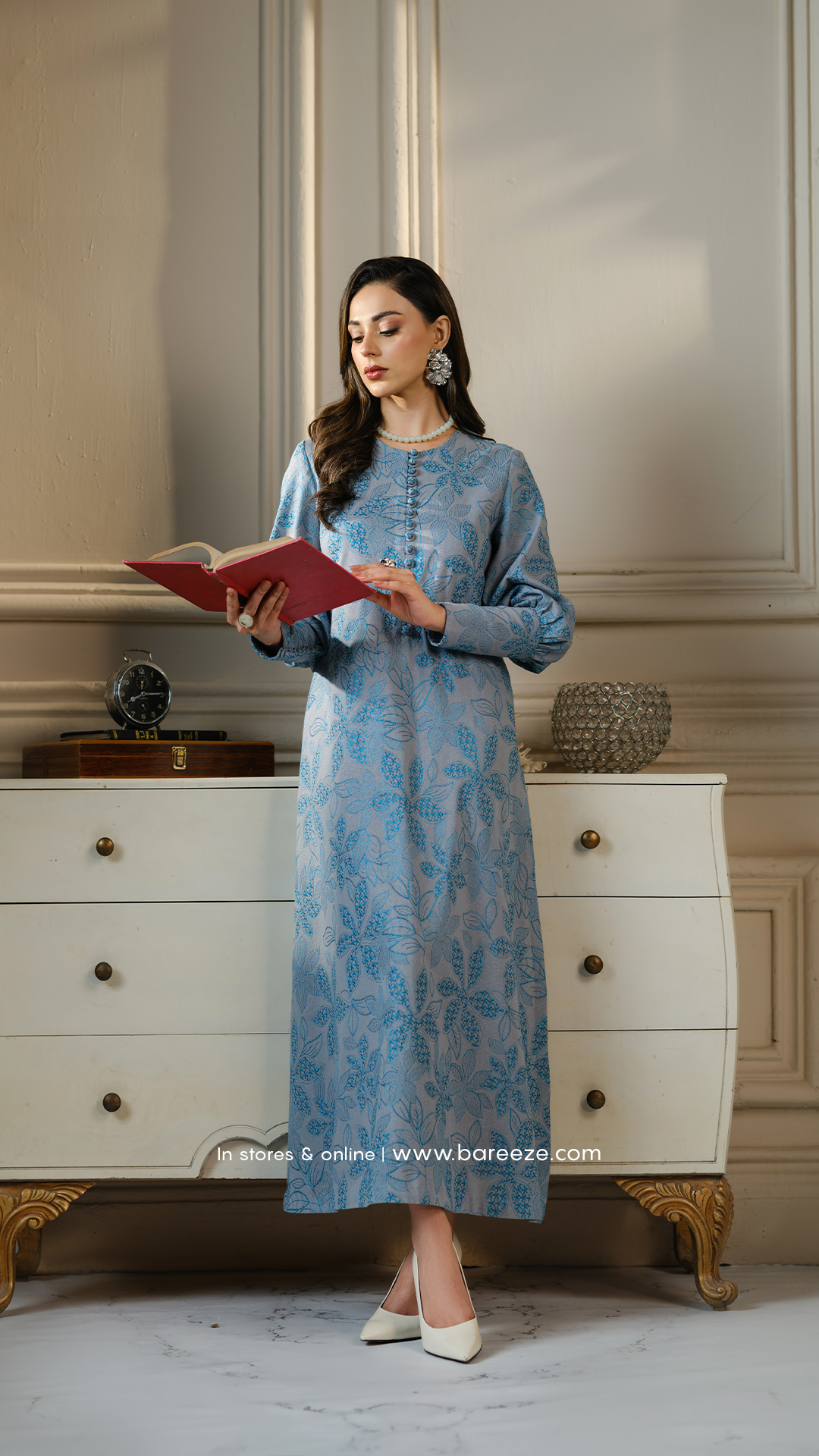 JUST-IN! New Designs from our Winter Collection available in stores Now! Rush to your nearest store or shop online at www.bareeze.com, SKU: MC1472-L-Blue, #wintercollection2025 #bareezecollection 