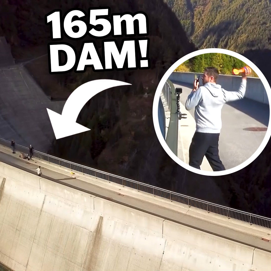 Catching Basketballs at Terminal Velocity from 165m Dam! ⛰️🏀 | How ...