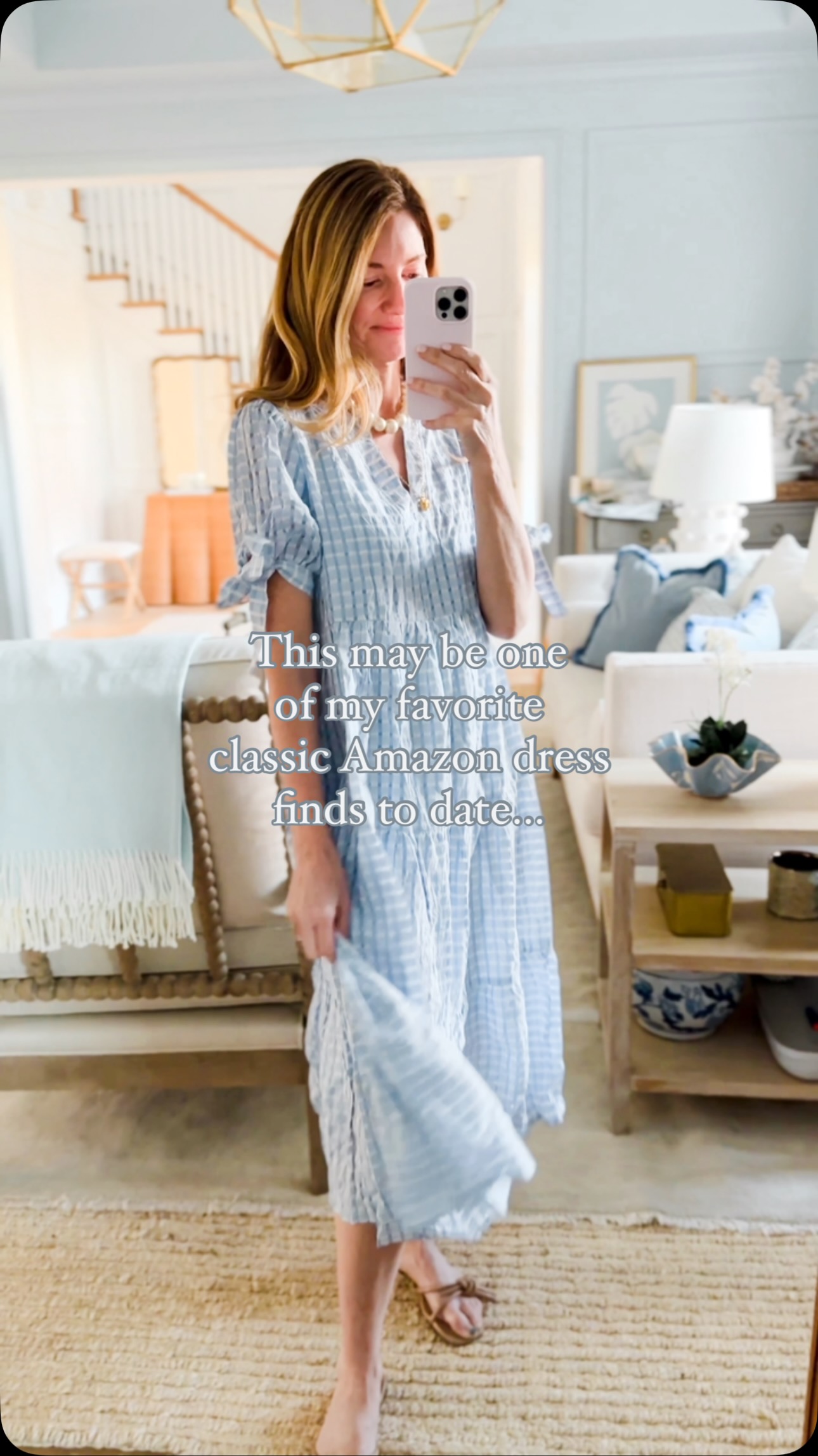 ✨Tuckernuck vibes on an Amazon budget…, This definitely has been one of my favorite spring/summer dress finds to date. Would be pretty to pack for vacation, too! , It is so classic and feminine