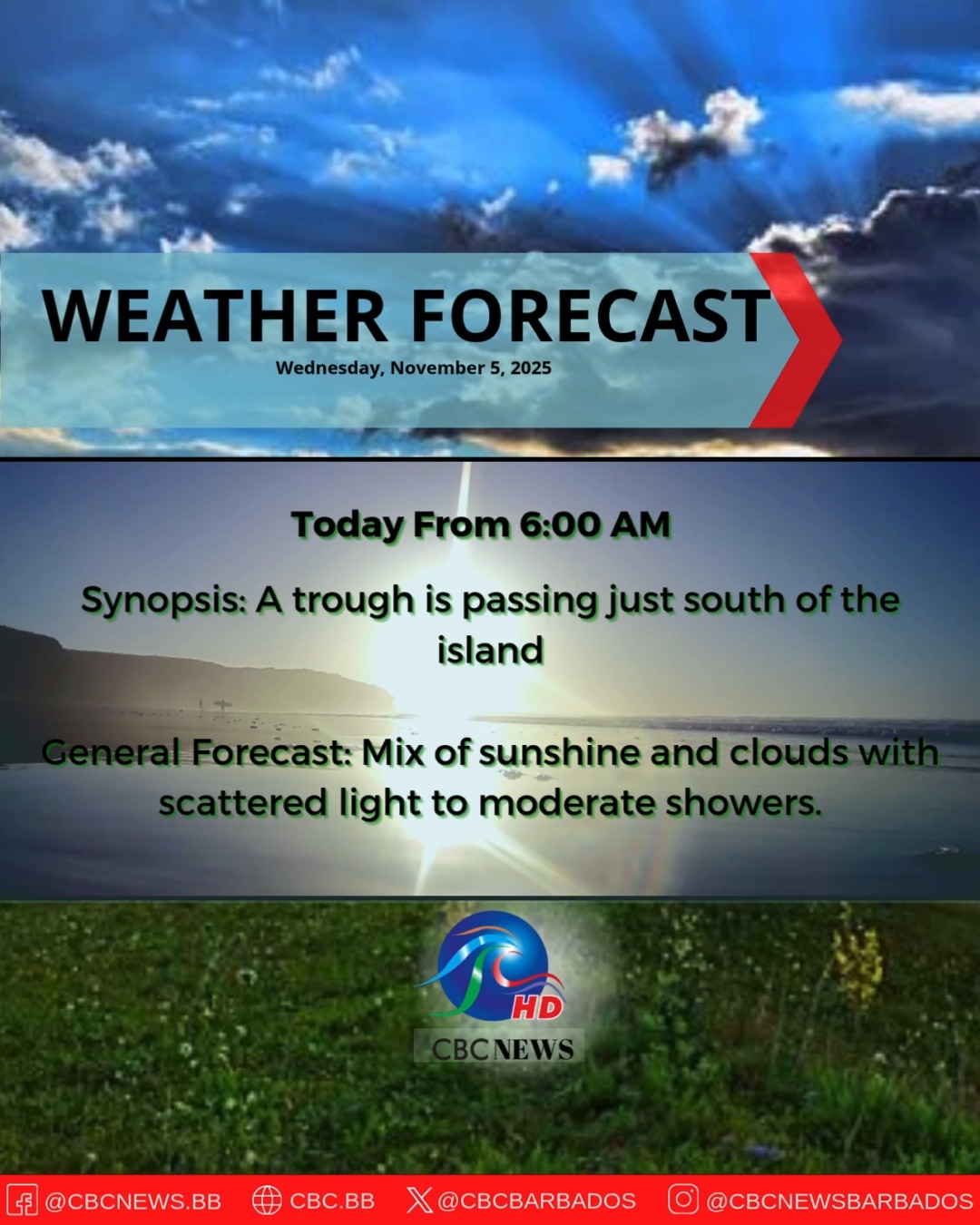 Here is the weather forecast provided by the Barbados Meteorological ...