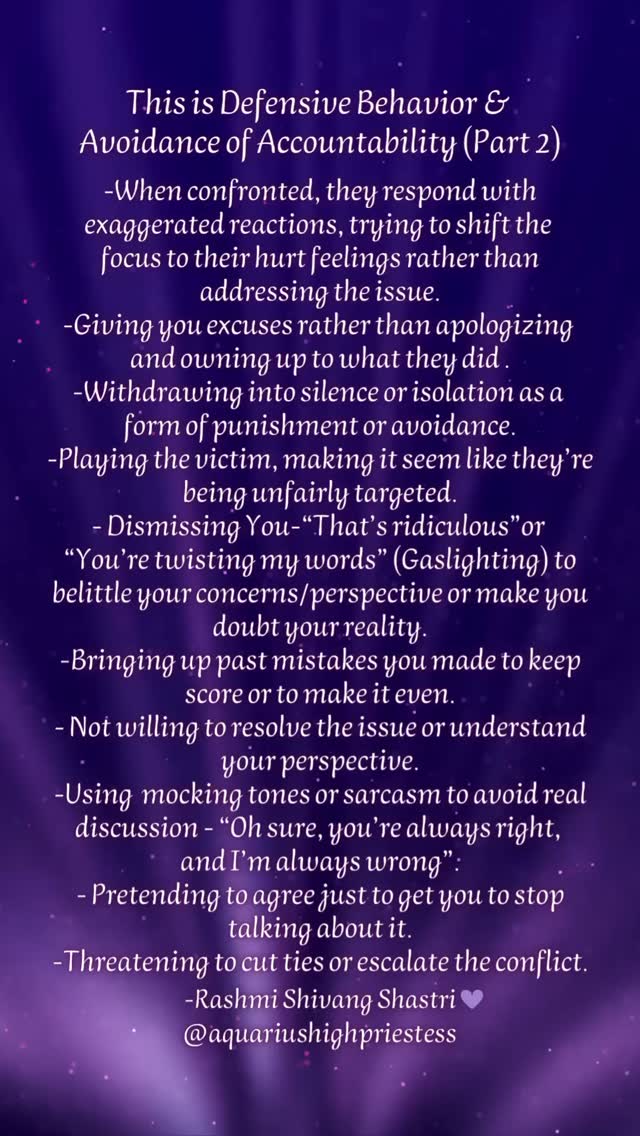 🌟These are classic defensive behavior mixed with elements of emotional ...