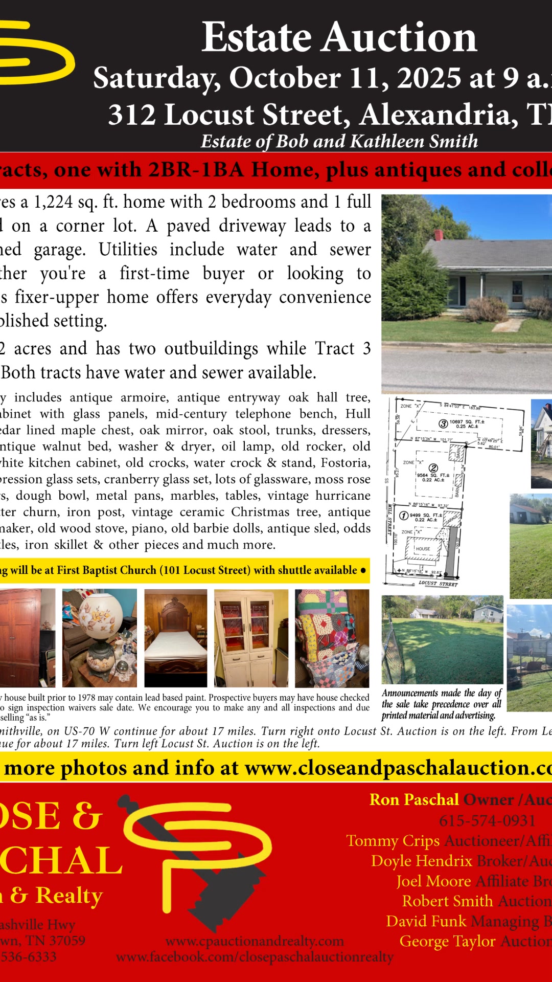 Estate Auction... - Close & Paschal Auction & Realty | Facebook