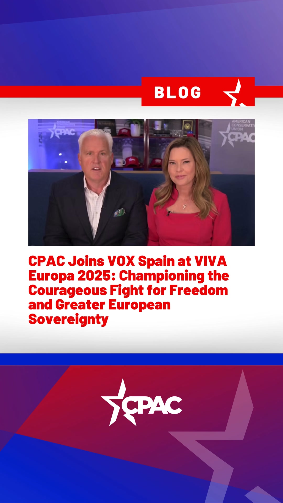 This past weekend, CPAC joined VOX for the VIVA Europa 2025 conference ...