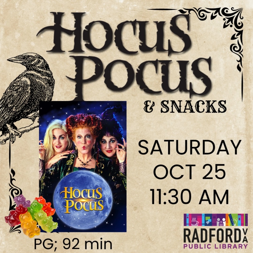 Next Week at the Library (10/25 - 10/31/25) - Sat, Oct 25 @ 11:30 AM ...