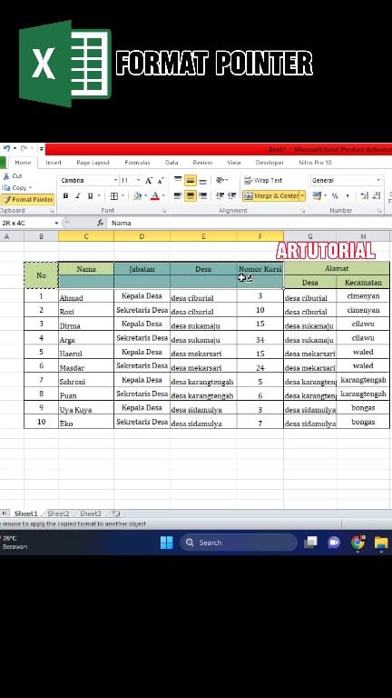 Merapikan judul menggunakan format pointer | ARTutorial | Facebook