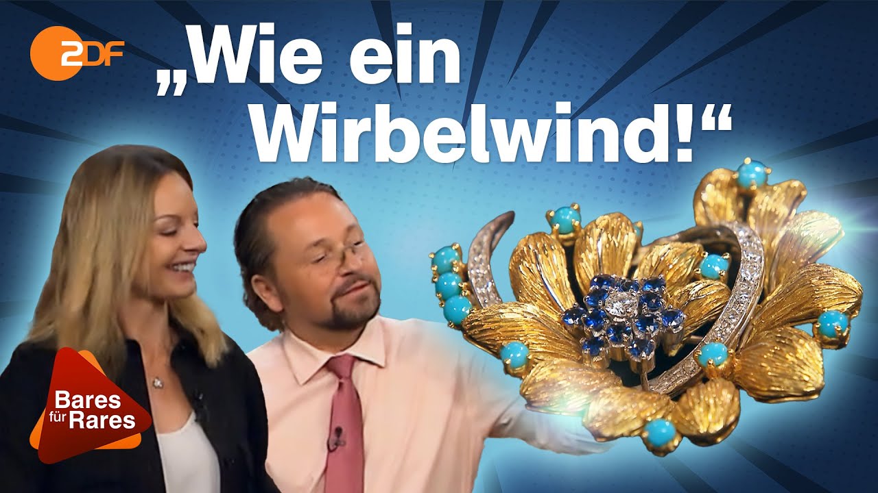 Türkise, Saphire und Diamanten: Brosche begeistert mit dynamischem ...