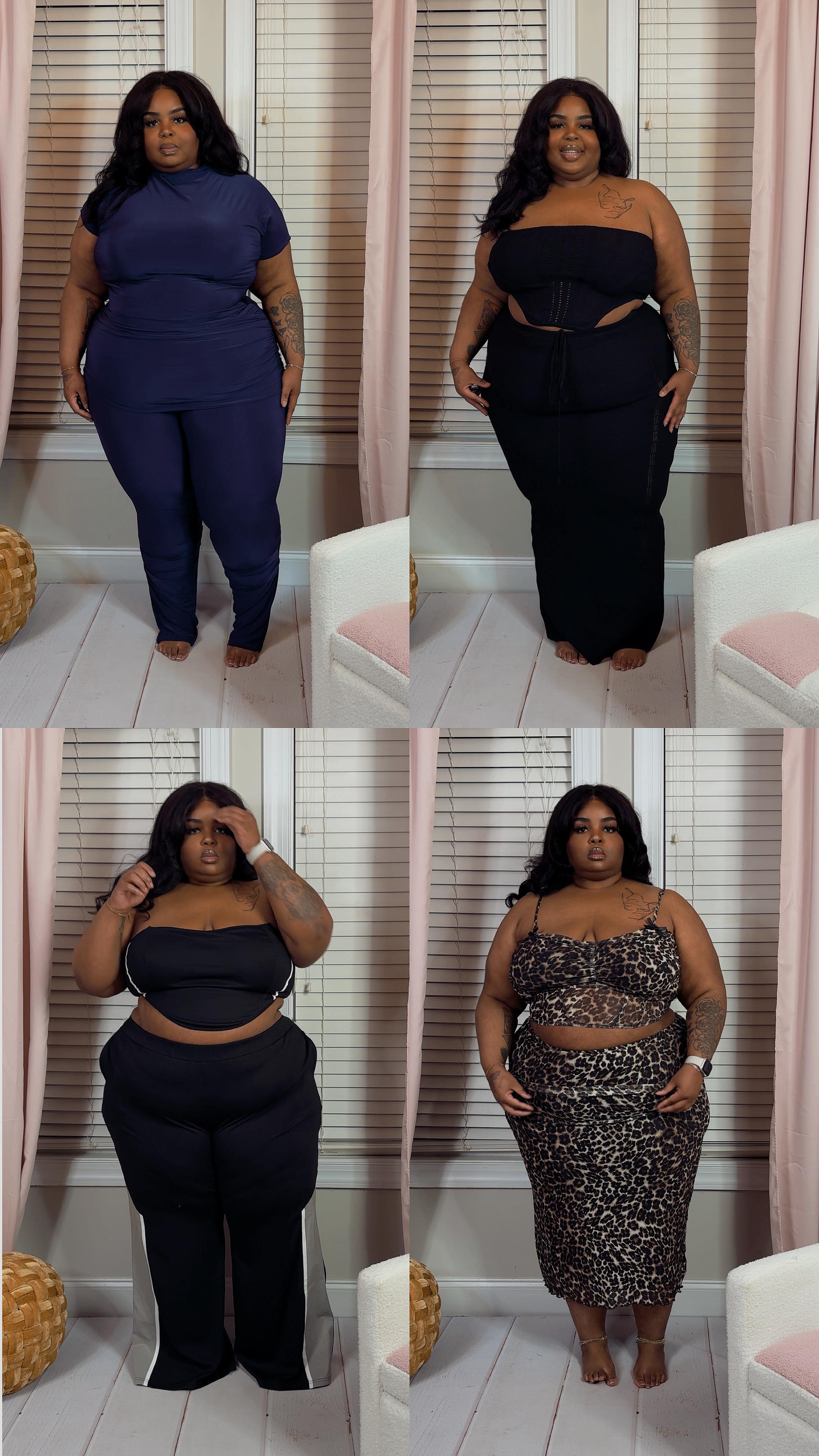 She Is the Alter. @FashionNovaCurve 🖤 After Hours Allure Pant Set