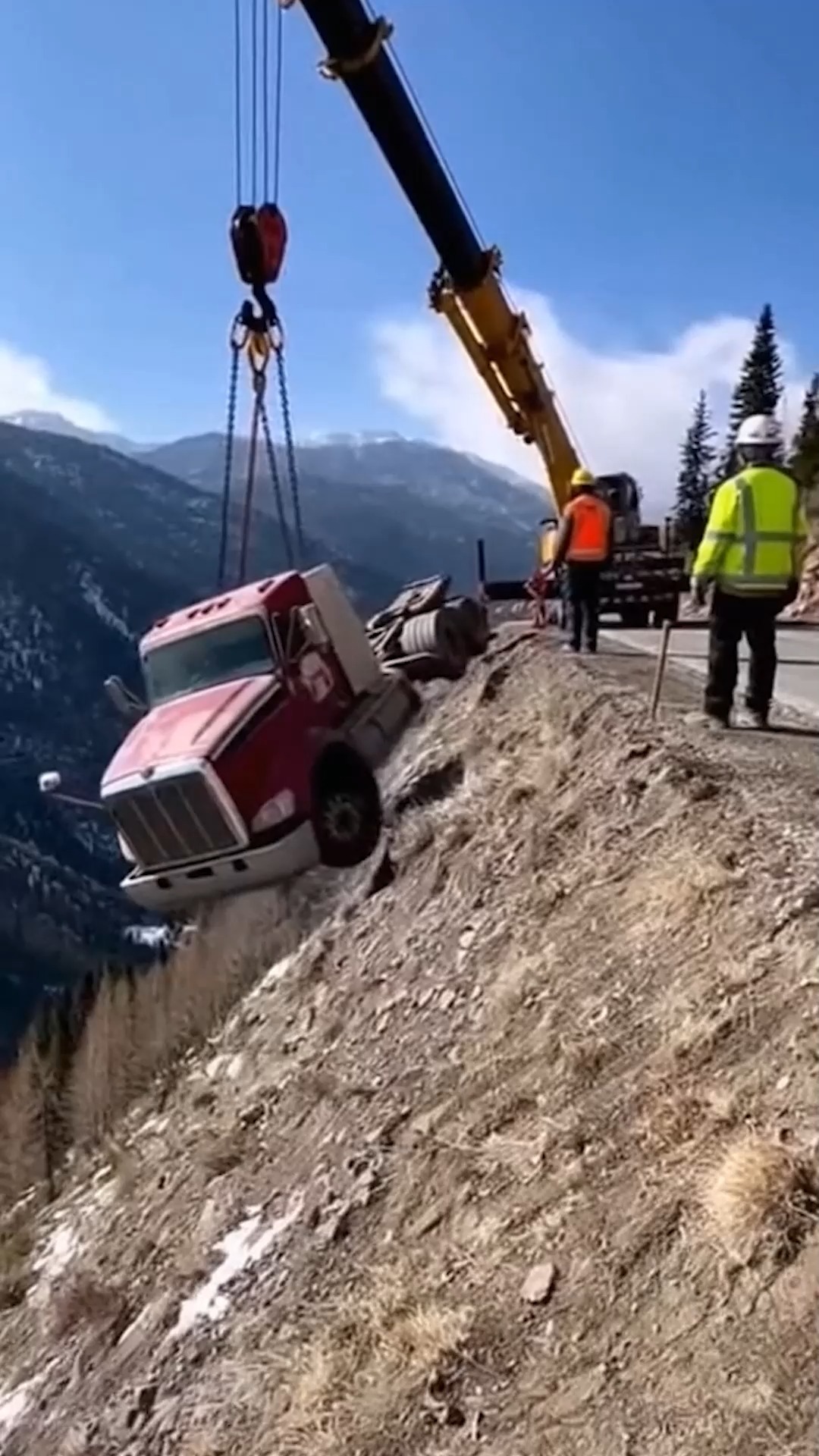 Semi-Truck Tumbles Down Mountainside Silverton, Colorado — January 18 ...