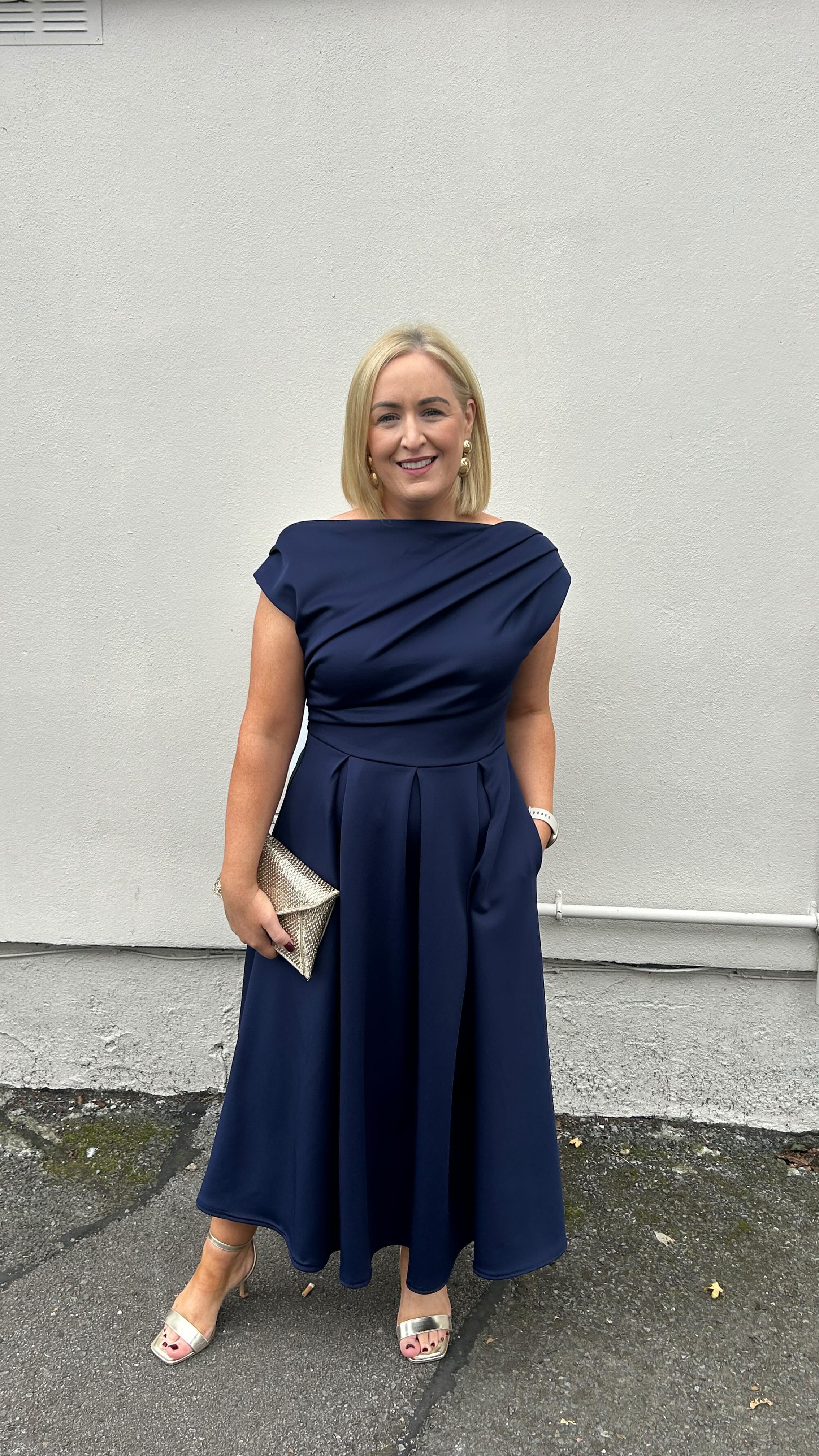 floaty asymmetric midi dress The Betty 😍 It’s simply stunning and so flattering on ✨ Oh and did we mention it has pockets 🙌🏼 , #silkpeaches #boutique #fashion #girlinmind #occassionwear #weddi Complete Style Guide to Size:38D mirakl_ss Striped dress CL137892111