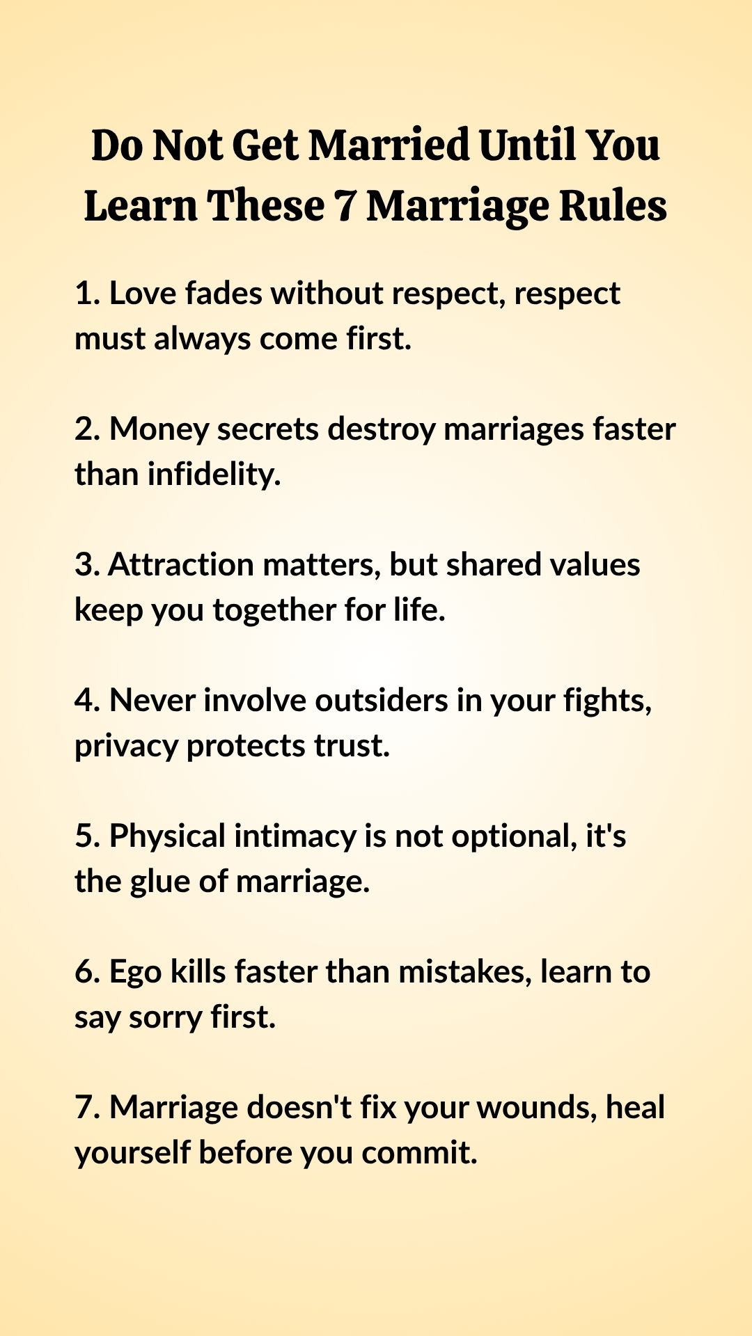 Do Not Get Married Until You Learn These 7 Marriage Rules | Beautiful ...