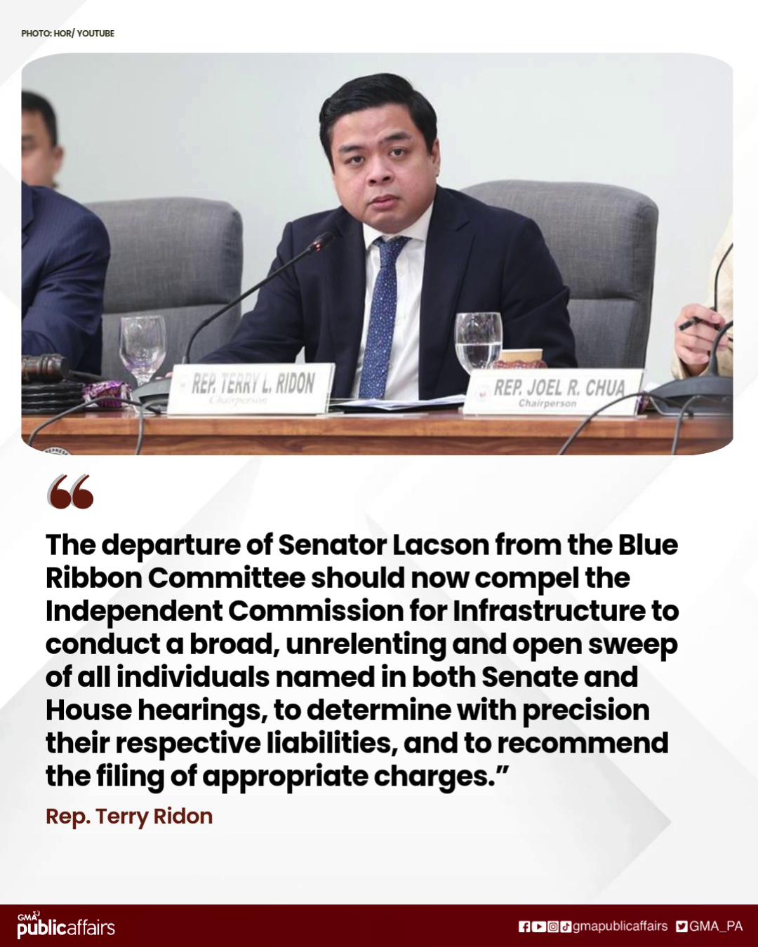 REP. TERRY RIDON, NAGLABAS NG PAHAYAG KAUGNAY NG PAGBIBITIW NI SEN ...