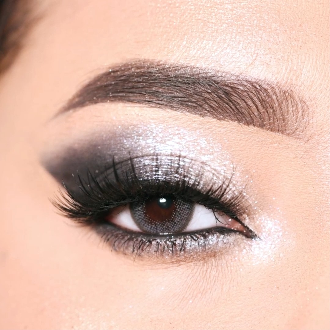 makeup for dark grey dress Simple Silver Smokey Eyeshadow! | Learning with Shilpa CEILE