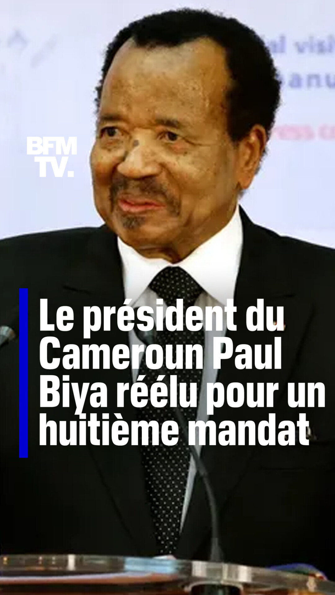 Le président du Cameroun Paul Biya réélu pour un huitième mandat à l ...