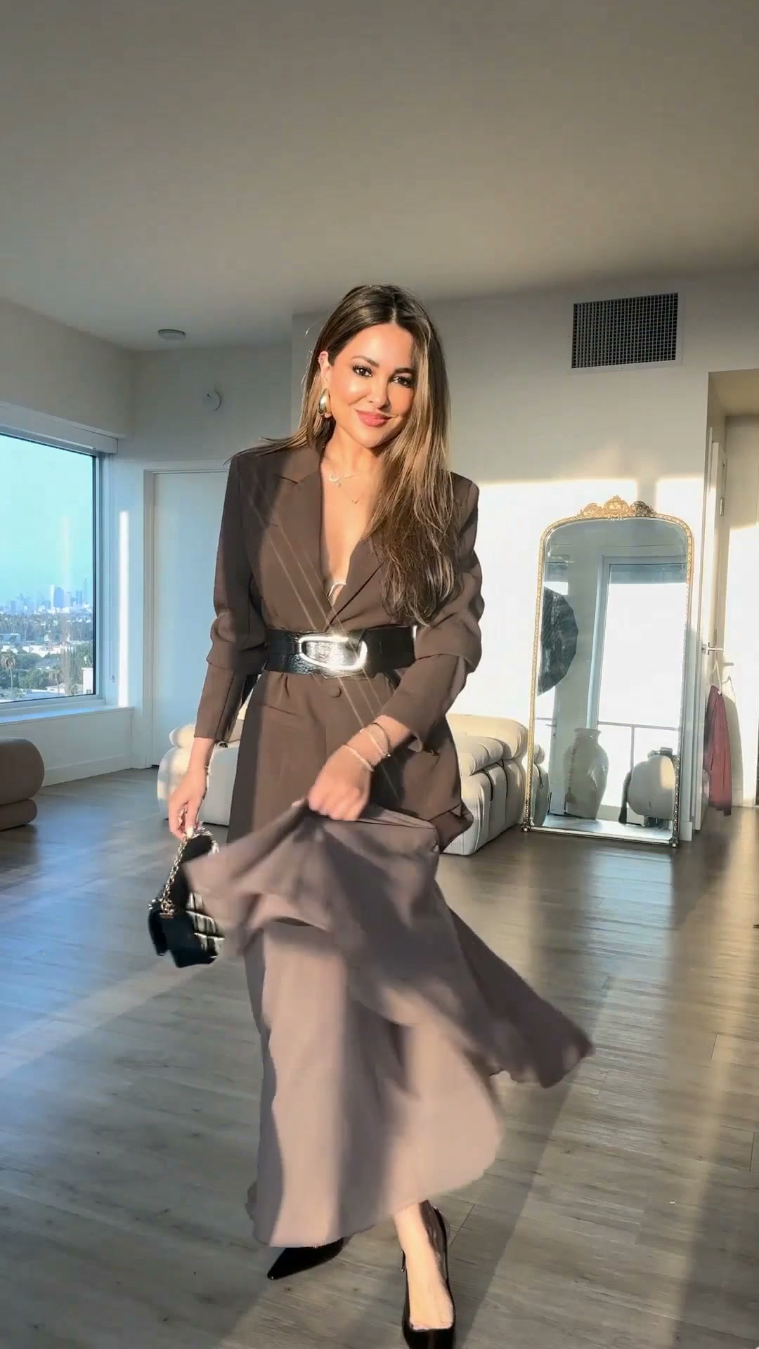 brown dress new look Styling a with a blazer for an effortlessly chic 🤎 #fashion #stylingtips #howtostyle #LinaNoory #NYC | Lina Noory White House Black Market Storage Furniture Farbic order - Choose size:3 yards / 2.7 meters Effortlessly elevate your evening