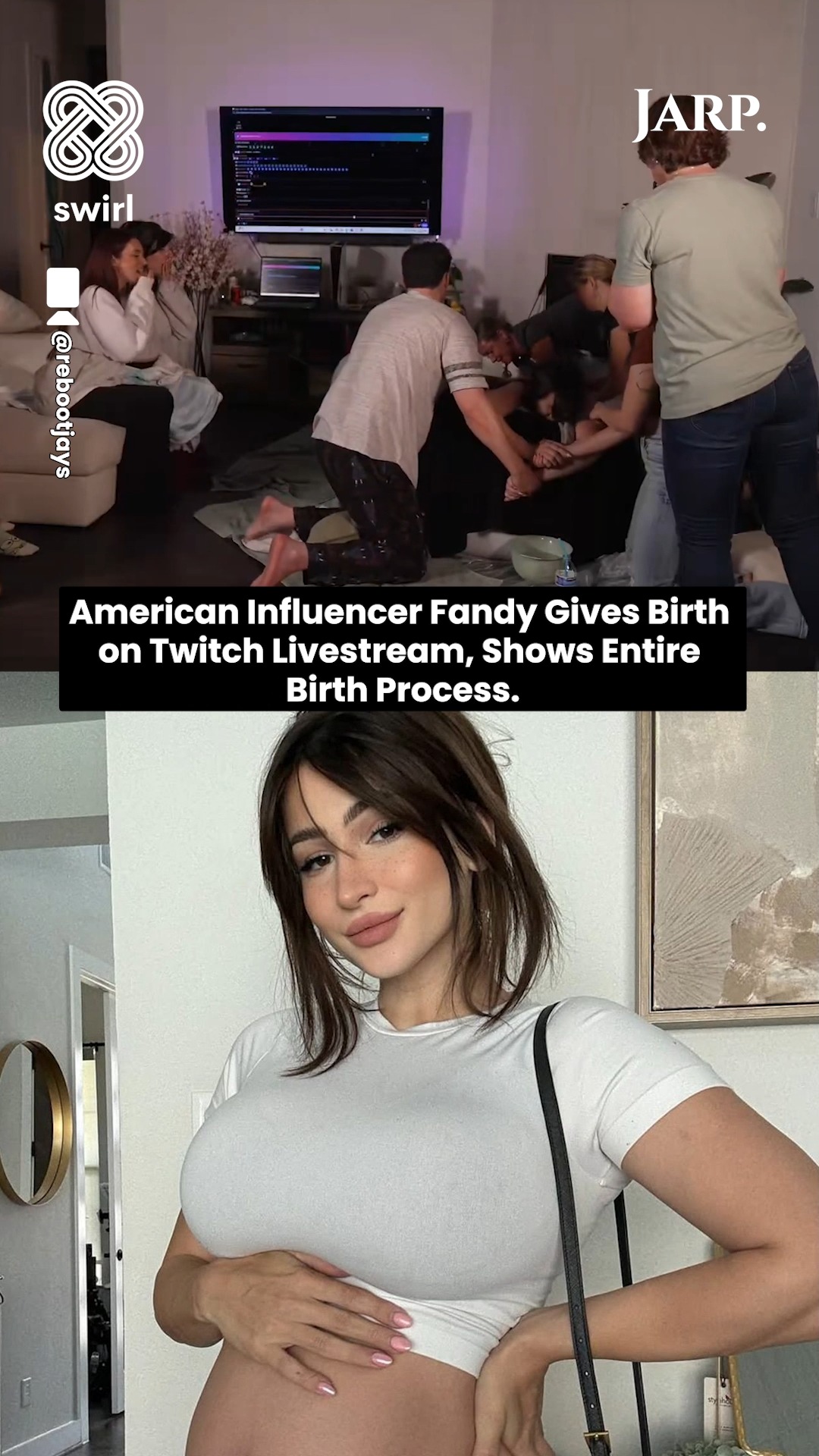 American influencer Fandy livestreamed the birth of her second child ...