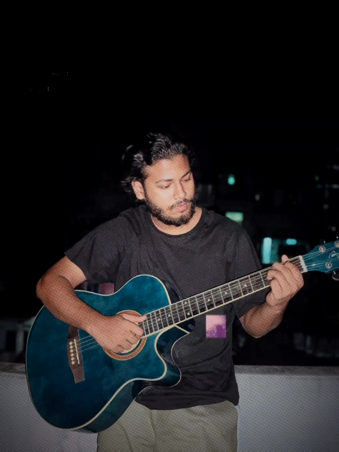 Playing the guitar is my therapy. 🎶🎸 📸 : MD Mobin | Mahir Hasan