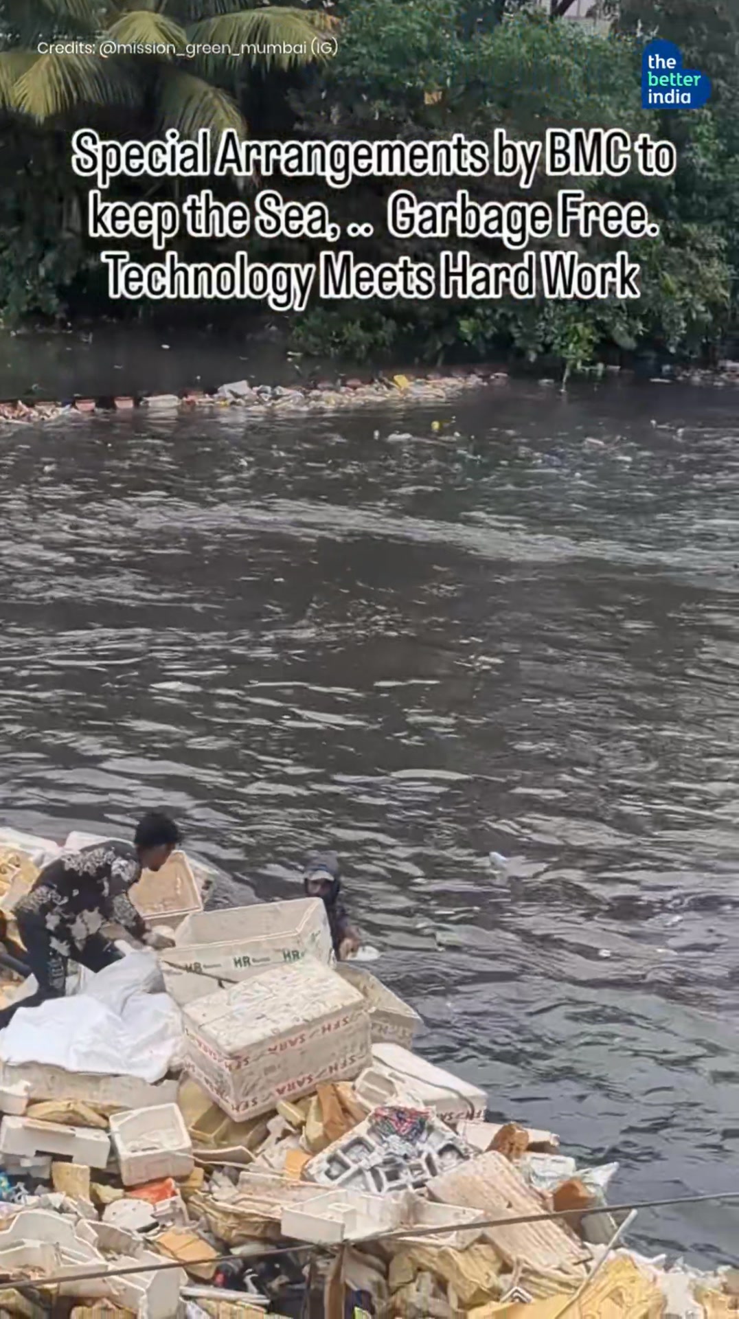 Litter floats across the Mumbai’s nullahs, and patches of white foam ...