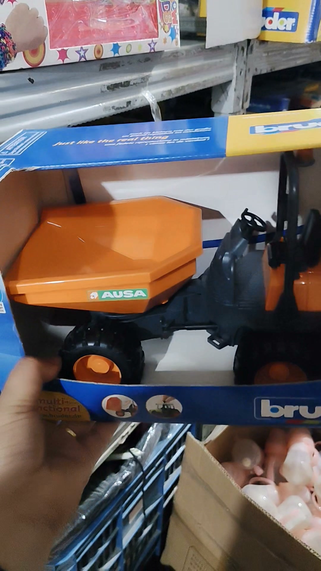 bruder Minidumper AUSA, Modèle réduit de voiture Orange/gris foncé, 02449